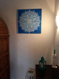 Mandala en 4 parties sur toile