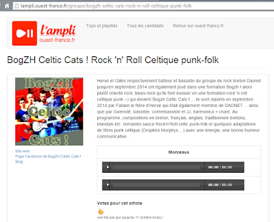 BogZH Celtic Cats ! Rock 'n' Roll Celtique Punk Folk - page concours Ouest-France