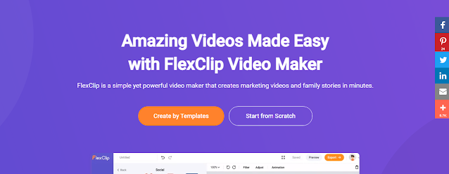 aplikasi pembuat video online FlexClip