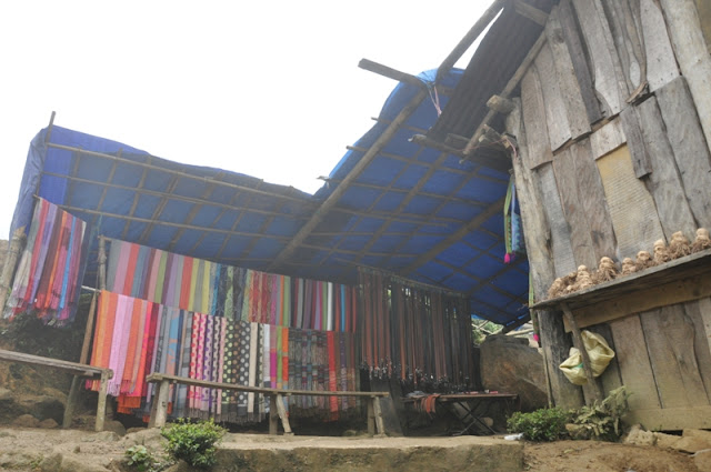 Photograph: Louise Kate Anderson - Silk scarves for sale in Sapa, Vietnam