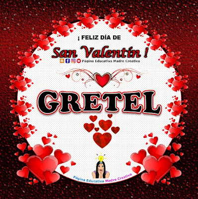 Feliz Día de San Valentín - Nombre Gretel