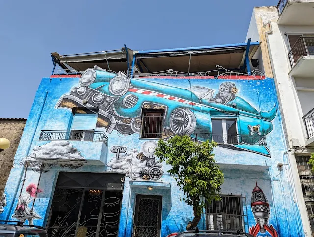Street art on an Athens Itinerary