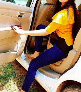 stylish girl car dp