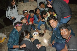 Cake cutting group photo