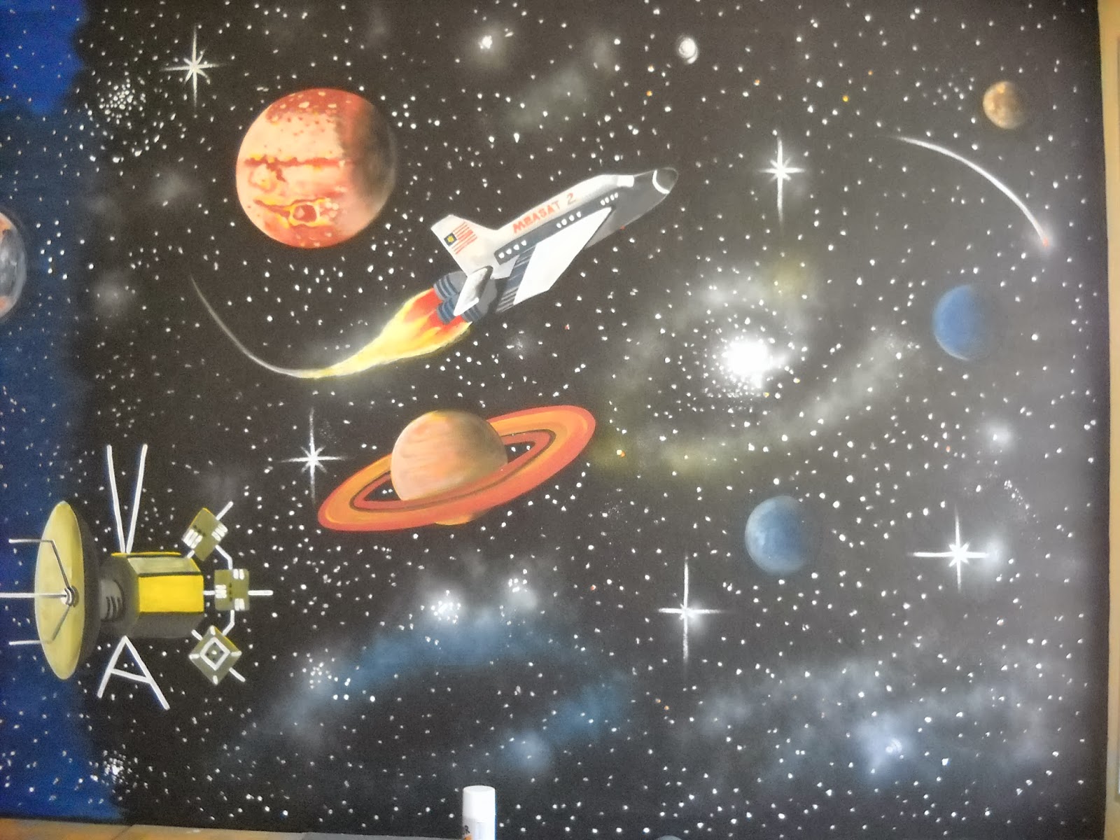 Lukisan Mural Tentang Planet Lusr Angkasa : Manusia melihat planet mars dari dekat dengan gambar ...