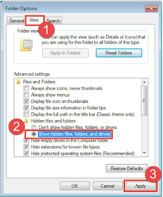show hidden file and folders