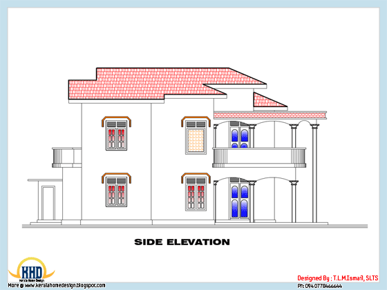 Side elevation view of 2318 Sq. Ft. house - May 2012