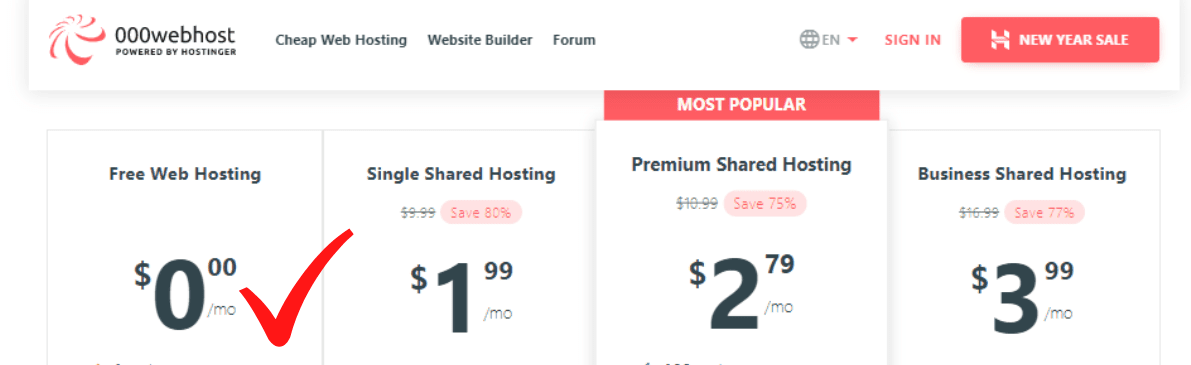 000webhost Best Free Web Hosting Websites