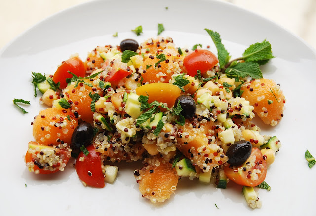 Taboulé quinoa melon courgette