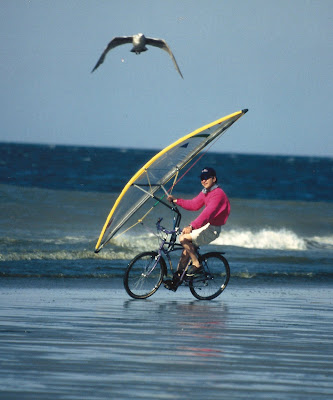 Pierre-Yves Gires et son Vélo à Voile Windbike - Club Les Albatros 