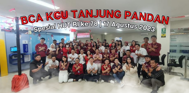 BCA KCU Tanjung Pandan Spesial HUT RI ke 78