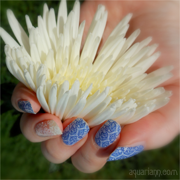 Porcelain Floral Nail Art