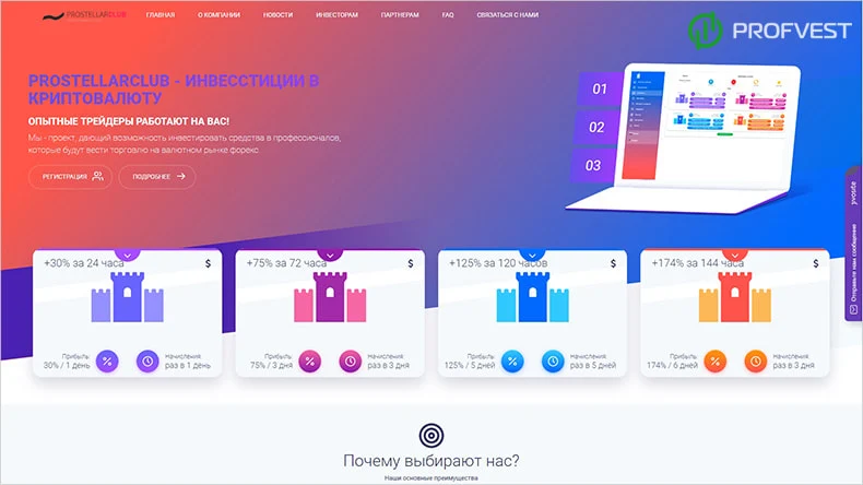 ProStellarClub обзор и отзывы HYIP-проекта