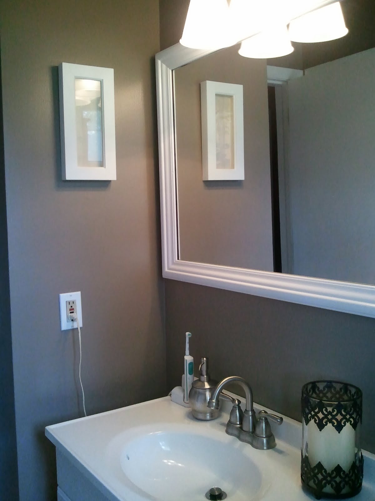 bargain corner designs  Small Brown Bathroom  Upadate
