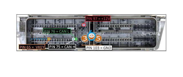 Pinout Continental EMS24XX irom TC1791 Ford 2