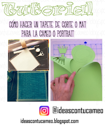 pasos para elaborar tapete de corte cameo y portrait