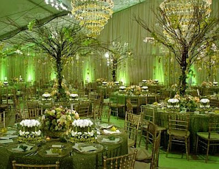 Bodas, Salones Decorados de Verde