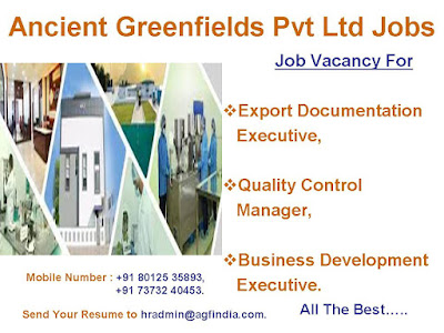 Ancient Greenfields Pvt Ltd Jobs