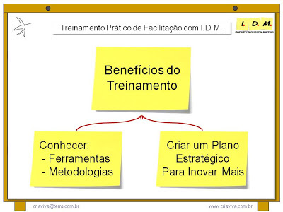 Ganhos Treinamento Facilitação Workshop Estratégia Inovação