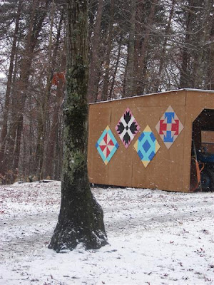 Barn Quilt in the Snow