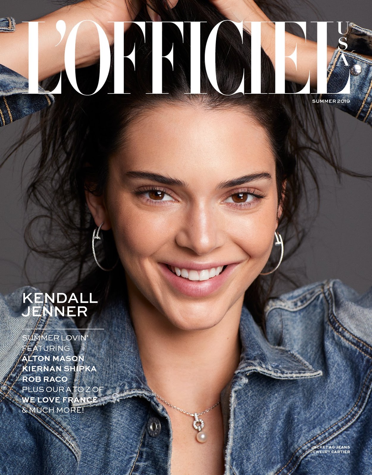 Kendall Jenner sexy fashion topless model photo shoot for L’Officiel Magazine Summer 2019