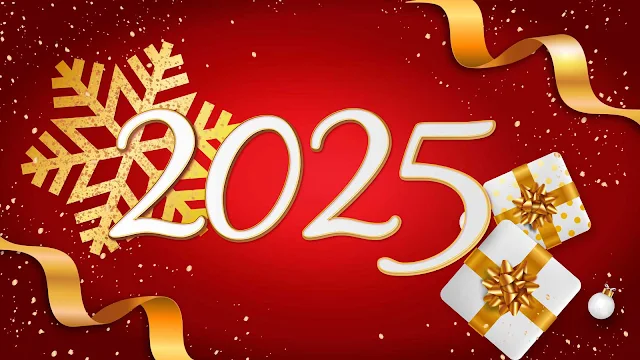 Cartões de Feliz Ano Novo 2025 Modelos Gratuitos para Editar