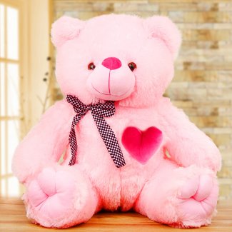 Beautiful Romantic Pink Teddy Bear Wallpaper