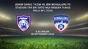 JDT Vs JSW Bengaluru 28 Sept 2016