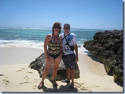 On beach in Tintemarre