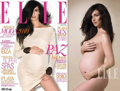 Paz Vega: Nua e grávida na revista Elle