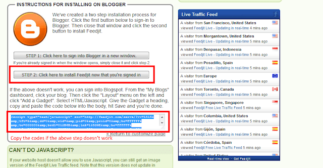 add traffic into blogger