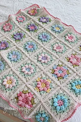 Soft beautiful colors were crochet together to create a blanket.