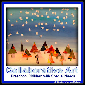 photo of: Winter Collaborative Art Project via Snowflake RoundUP at RainbowsWithinReach