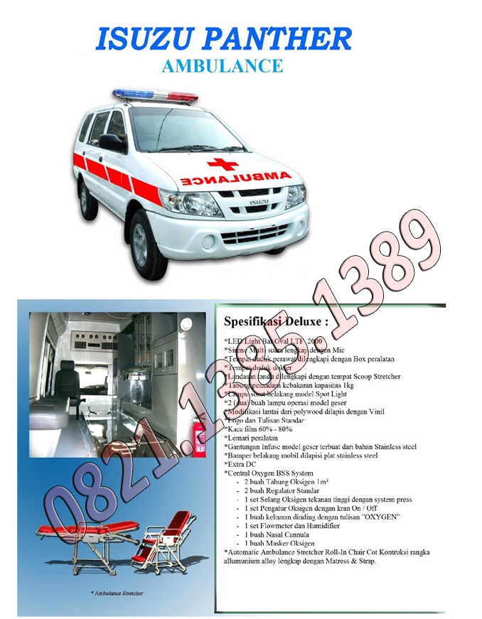 Spesifikasi Mobil Ambulance Isuzu Panther Deluxe