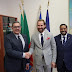 Génova.- ViceMinistro de Relaciones exteriores Carlos De La Mota junto a Cónsul General Nelsón Carela, encuentran al Presidente Giovanni Toti.