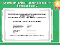 Contoh RPP Kelas 1 SD Kurikulum KTSP Semester 1 dan 2