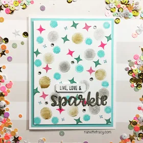 Sunny Studio Stamps: Born To Sparkle Customer Card Share by Nanette Tracy