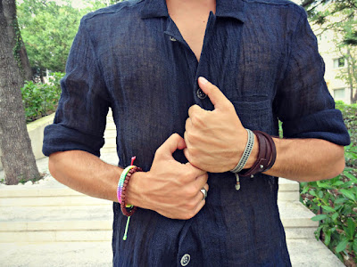 guy wearing bracelets