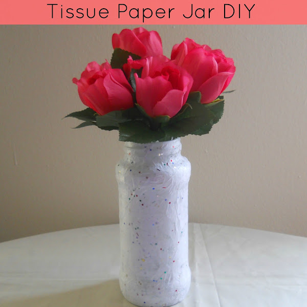 Tissue Paper Jar DIY 