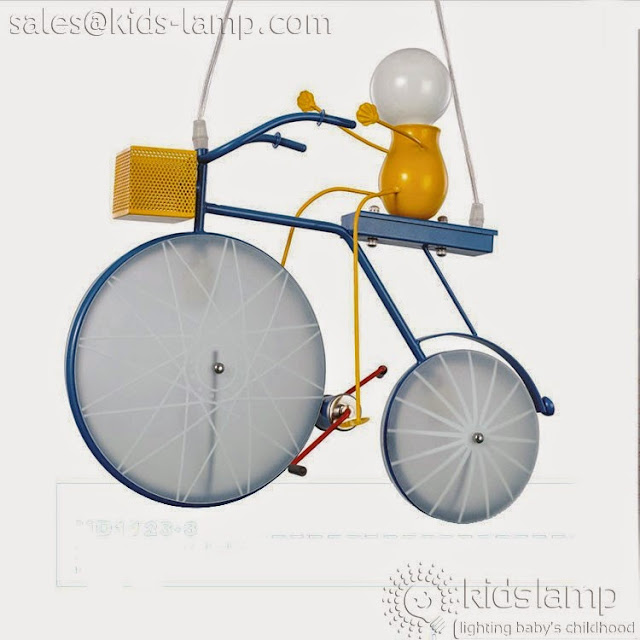 Kids bedroom cute bike and car ceiling lamps hanging lighting