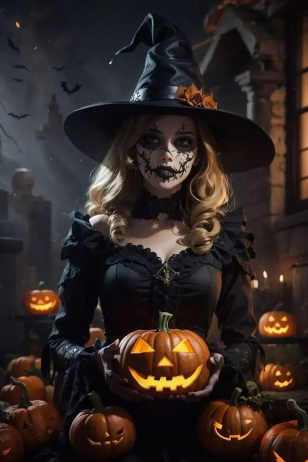 halloween 2023 witch with pumpkin costume idea