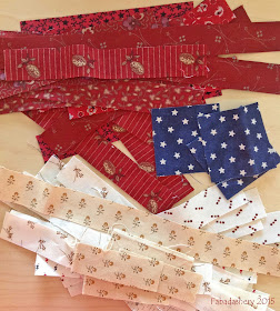 Patriotic fabric scraps
