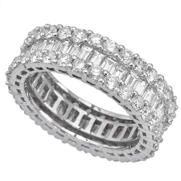 14k White Gold 477ct Diamond Women's Eternity Wedding Band Style 12289LB