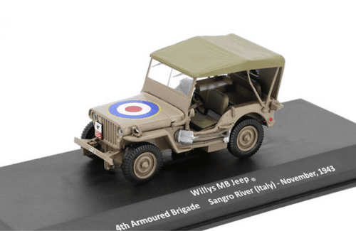 JeepP® Willys MB 1:43, vehiculos militares de la segunda guerra mundial