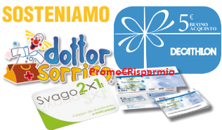 Logo TantiPremi: con i Punti Sorriso richiedi Ticket Compliments, buoni Decathlon e non solo