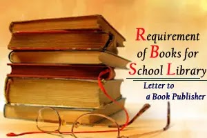 Requirement of books for school library – Letter to a Book Publisher