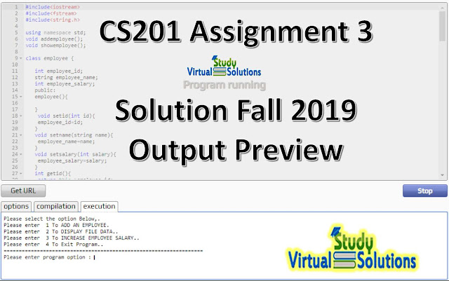 CS201 Assignment 3 Solution Code Output Preview
