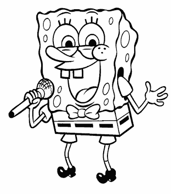 Musical Spongebob Squarepants Coloring Page