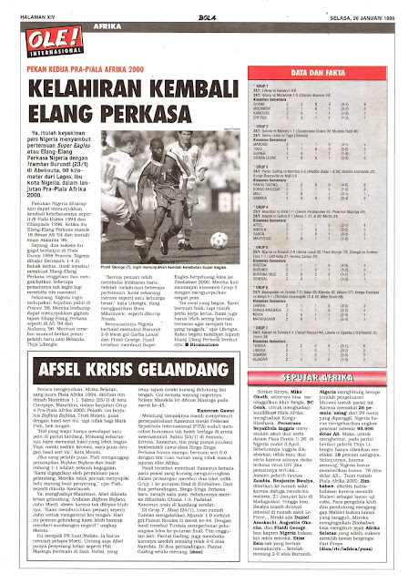 PRA-PIALA AFRIKA 2000 KELAHIRAN KEMBALI ELANG PERKASA