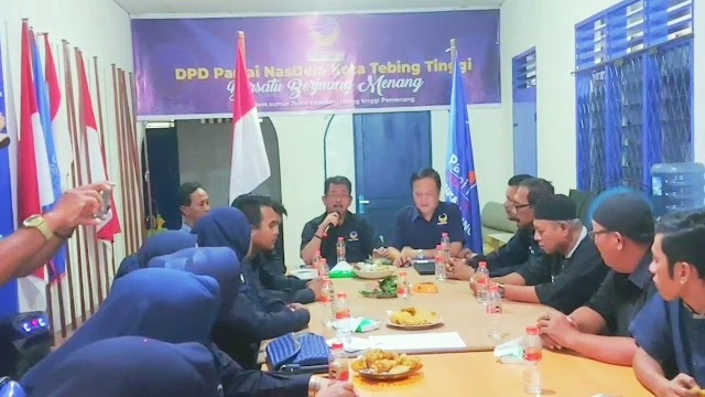 DPD PARTAI NASDEM KOTA TEBING TINGGI GELAR RAPAT KONSOLIDASI INTERNAL